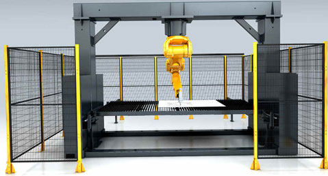 Applicazione di 3D Robot Macchina di Taglio Laser